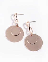 Rose Gold Flat Disc Earrings - link has visual effect only