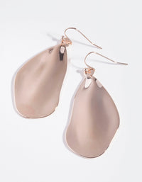 Rose Gold Dint Circle Earrings - link has visual effect only