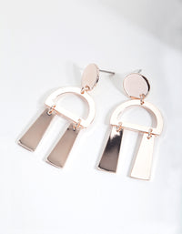 Rose Gold Figure Drop Earrings - link has visual effect only