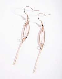 Rose Gold Thin Organic Drop Earrings - link has visual effect only