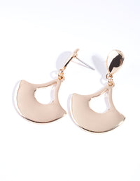 Gold Shield Drop Earrings - link has visual effect only