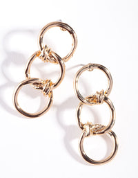 Gold Wire Wrapped Circle Earrings - link has visual effect only