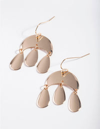 Gold Umbrella Geometric Earrings - link has visual effect only