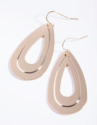 Brown Mottled Double Teardrop Earrings - link has visual effect only