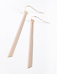 Gold Thin Minimal Drop Earrings - link has visual effect only