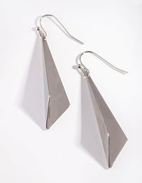 Rhodium Drain Pipe Drop Earrings - link has visual effect only