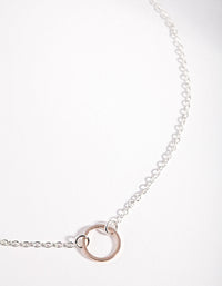 Mixed Metal Open Circle Choker Necklace - link has visual effect only