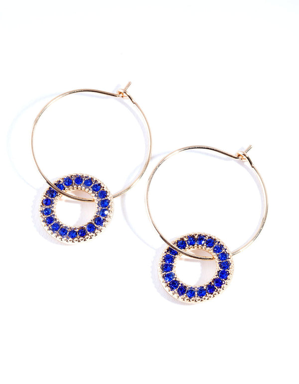 Blue Charm Drop Earrings