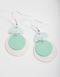 Mint Geo Drop Earrings - link has visual effect only