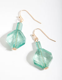 Green Multi Bead Drop Earrings - link has visual effect only