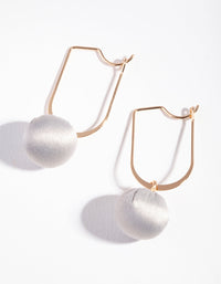 Grey Ball Hoop Earrings - link has visual effect only
