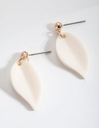 Acrylic Neutral Leaf Earrings - link has visual effect only