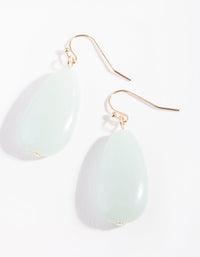 Mint Oval Bead Earrings - link has visual effect only