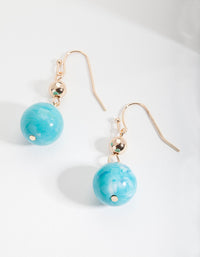Turquoise Beaded Drop Earrings - link has visual effect only