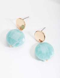 Mint Double Bead Earrings - link has visual effect only