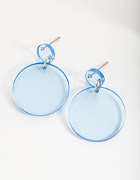 Acrylic Sheer Blue Earrings - link has visual effect only