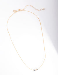 Mixed Metal Triple Ball Necklace - link has visual effect only
