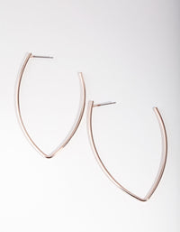 Rose Gold Thin Point Hoop Earrings - link has visual effect only