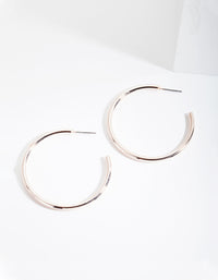 Rose Gold Simple Thin Hoop Earrings - link has visual effect only