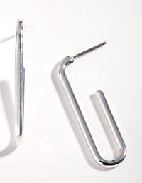 Silver Paper Clip Hoop Earrings - link has visual effect only