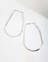 Silver Large Geometric Hoop Earrings - link has visual effect only