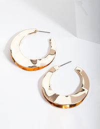 Gold Double Wobble Hoop Earrings - link has visual effect only