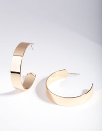 Gold Flat Hoop Wrap Earrings - link has visual effect only