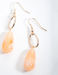 Orange Tear Drop Earrings - link has visual effect only