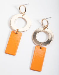Orange Crc Drop Earrings - link has visual effect only