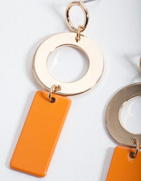 Orange Crc Drop Earrings - link has visual effect only