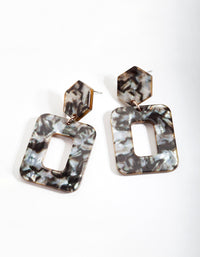 Acrylic Hexagon Rectangle Earrings - link has visual effect only