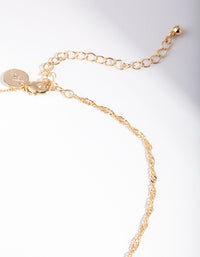 Gold Twist Chain Choker Necklace - link has visual effect only