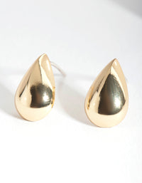 Gold Plated Sterling Silver Polished Teardrop Stud Earrings - link has visual effect only