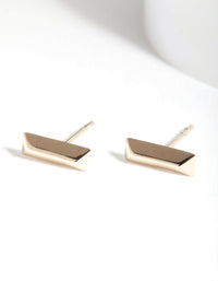 Gold Plated Sterling Silver Facet Bar Earrings - link has visual effect only