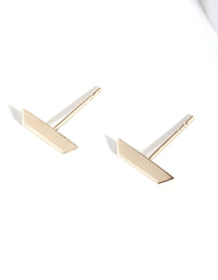 Gold Plated Sterling Silver Facet Bar Earrings - link has visual effect only