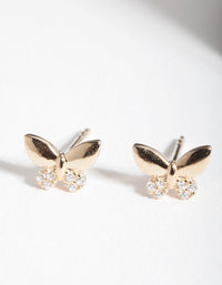 Gold Plated Sterling Silver Mini Doorknocker Stud Earrings - link has visual effect only