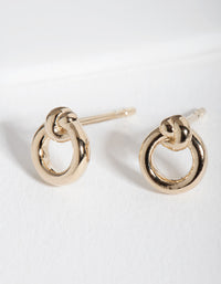Gold Plated Sterling Silver Mini Doorknocker Stud Earrings - link has visual effect only