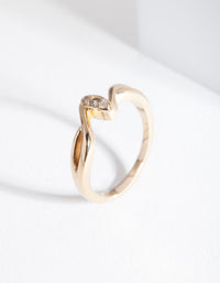 Gold Plated Sterling Silver Wave Ring - link has visual effect only