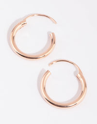 Rose Gold Plated Sterling Silver 15x2mm Hoop Earrings - link has visual effect only