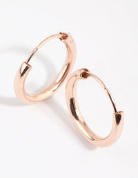 Rose Gold Plated Sterling Silver 15x2mm Hoop Earrings - link has visual effect only