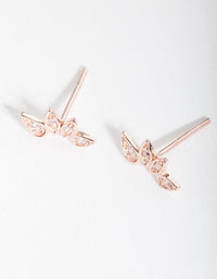 Rose Gold Plated Sterling Silver Pear Crawler Earrings - link has visual effect only