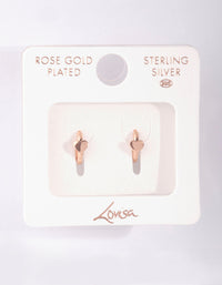 Rose Gold Plated Sterling Silver Heart Huggie Earring - link has visual effect only
