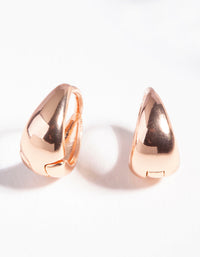 Rose Gold Plated Sterling Silver Huggie Earrings - link has visual effect only