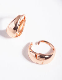 Rose Gold Plated Sterling Silver Huggie Earrings - link has visual effect only
