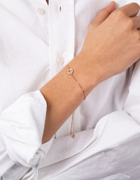 Rose Gold Plated Sterling Silver Open Toggle Bracelet - link has visual effect only