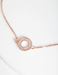 Rose Gold Plated Sterling Silver Open Toggle Bracelet - link has visual effect only