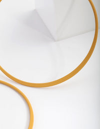 Mustard Flat Edge Hoop Earrings - link has visual effect only