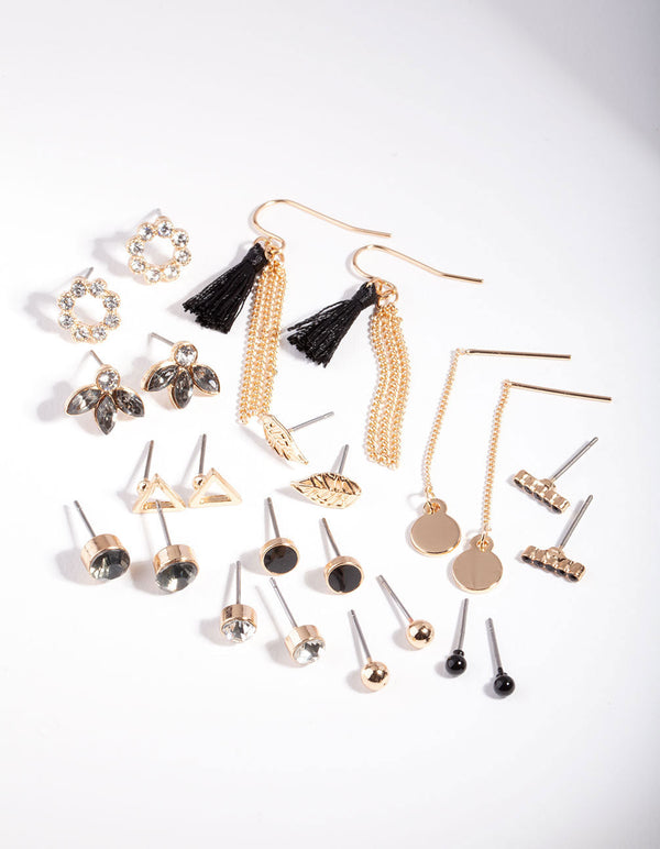 Black Tassel Earring 12 Pack