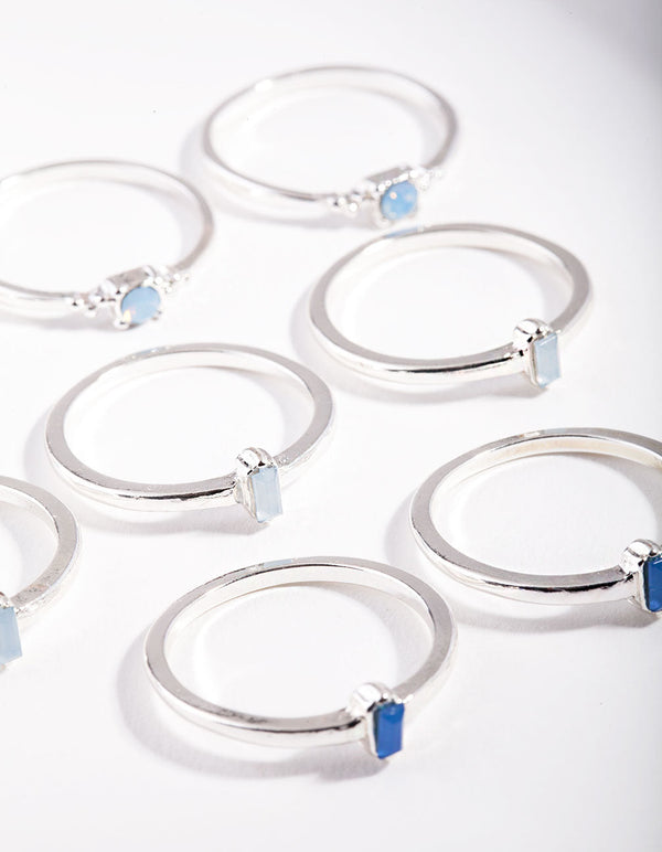 Silver Classic Opal Ring Pack