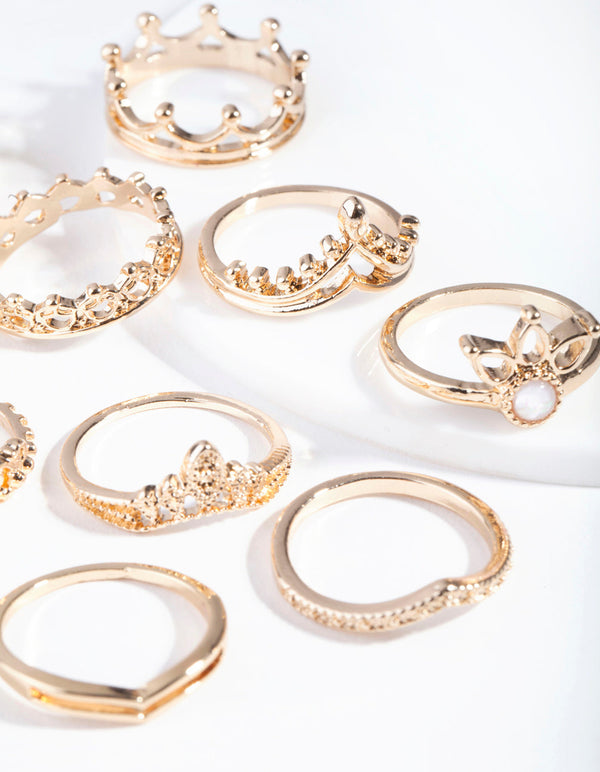 Gold Princess Opal Ring Pack